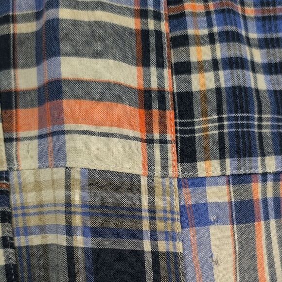 Berle Cotton Madras Plaid Multicolor Patchwork Men's Shorts Size 36 80's Preppy - Picture 9 of 13